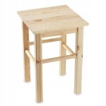 Kadax tabouret en bois de pin naturel lgante chaise pour ajouter une touche de charme (carr)