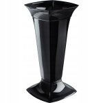Kadax vase pour cimetire fiole pierre tombale 39cm noir