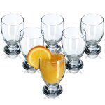 Verres  eau - kadax - lot de 6 - verre  pied - 300 ml - lgants et raffins