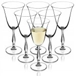 Verres  vin - kadax - set de 6 - verre cristal avec titane - 250 ml - verre  pied