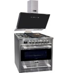 Cuisinire  gaz - kaiser - hge 93505 s - 5 foyers - four lectrique multifonctions - hotte 90 cm