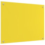 Kalisse crdence de cuisinefond de hotte - jaune 80x60x06 cm en verre tremp 71734