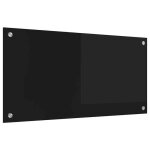 Kalisse�protection de cuisine - cr�dence de cuisine / fond de hotte noir 80x40cm verre tremp� magicfr05 ...