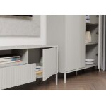 Kamaro - meuble tv 160cm avec deux portes et un tiroir - beige cachemire Kamaro - meuble tv 160cm avec deux portes et un tiroir - beige cachemire