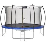 Kangui - trampoline rond Ø430cm avec filet de sécurité et échelle - bleu - fpr 430 Kangui - trampoline rond Ø430cm avec filet de sécurité et échelle - bleu - fpr 430