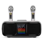 Karaok machine bluetooth avec 2 microphone sans fil karaok professionnel sono avec / usb / tf / au ...