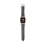 Karl lagerfeld saffiano monogram - bracelet pour apple watch 42 / 44 / 45 / 49 mm (argent)