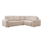 Karlos - canap dangle convertible en tissu beige - angle droit