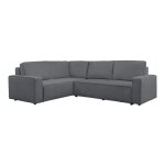 Karlos - canap� dangle convertible en tissu gris fonc� - angle gauche