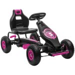 Kart � p�dales pour enfant homcom go - kart si�ge r�glable 3 positions frein � main pneus antid�rapant ...