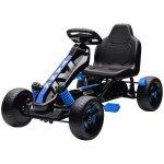 Karting � p�dales enfant 3 - 6 ans - cadre m�tal frein & roues antid�rapantes - quad buggy bleu 100x59x60. ...