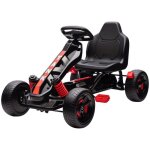 Karting � p�dales enfant 3 - 6 ans cadre m�tal frein et roues antid�rapantes quad buggy rouge 100x59x60. ...