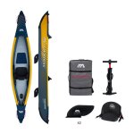 Kayak gonflable aqua marina tomahawk air - k 375 - jaune olive - 1 place - adulte Kayak gonflable aqua marina tomahawk air - k 375 - jaune olive - 1 place - adulte