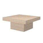 Kayza - table basse carre en marbre dingnierie couleur travertin