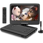 Kcr tv portable 14 pouces combo dvd hd avec tuner dvb - t2 et batterie int�gr�e