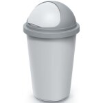 Keden poubelle cuisine 50l couvercle basculant plastique recycl 100% corbeille papier bureau fixation ...