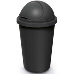 Keden poubelle cuisine 50l couvercle basculant plastique recycl 100% corbeille papier bureau fixation ...
