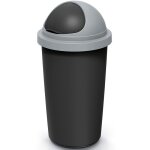 Keden poubelle cuisine 50l couvercle basculant plastique recycl 100% corbeille papier bureau fixation ...