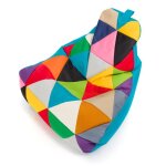 Keiko patchwork pouf ext�rieur imperm�able bille polystyr�ne fauteuil relax d�coration m 100x80x85 cm ...