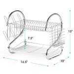 Keke - gouttoir  vaisselle inox 2 tages gouttoir  couverts avec porte - tasse / porte - baguettes ...
