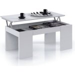 Kendra table basse transformable plateau relevable - blanc