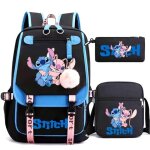 Kenlumo sac � dos stitch pour enfants - ensemble 3 pi�ces (sac � dos sacs � bandouli�re & trousse) - ...