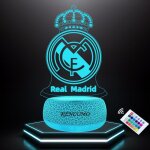 Kenlumo veilleuse real madrid football lampe de chevet 3d led no�l enfant cadeau lampe de nuit t�l�commande ...