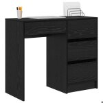 Kenneth@ bureau - 1 personne - table dordinateur - chne noir 90x375x75 cm - bois dingnierie ll1053