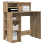 Kenneth@ bureau - 1 personne - table dordinateur - avec rangement - ch�ne artisanal - 90x48x1015 cm - ...