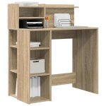 Kenneth@ bureau - 1 personne - table dordinateur - avec rangement - ch�ne sonoma 90x48x1015 cm - ll1086 ...