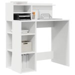 Kenneth@ bureau - 1 personne - table dordinateur - avec rangement - avec �tag�re - blanc 90x48x1015 cm ...