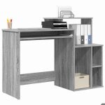 Kenneth@ bureau - 1 personne - table dordinateur - avec rangement - sonoma gris - 120. 5x44x88. 5 cm ...