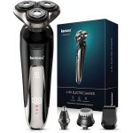 Kensen rasoir electrique homme4 en 1 tondeuse barbe rechargeable wet dry 4d ttes rotatives et ecran ...