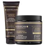 Duo masque et gommage anti - chute - kerargan - huile de ricin - sans sulfate - 500ml + 250ml - renforce ...
