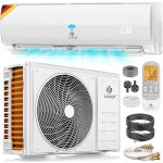 Kesser® climatiseur fixed quick connect mono split système kit 9000 btu / h + wifi app lcd refroidissement ... Kesser® climatiseur fixed quick connect mono split système kit 9000 btu / h + wifi app lcd refroidissement ...