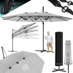 Kesser® parasol déporté de jardin double 46x27m en aluminium ávec housse et manivelle et support protection ... Kesser® parasol déporté de jardin double 46x27m en aluminium ávec housse et manivelle et support protection ...