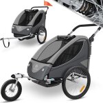 Kesser remorque vlo pour 2 enfants cruiser poussette ceinture de scurit 5 points 360 roues jogger ...