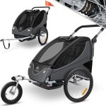 Kesser® remorque vélo pour 2 enfants cruiser poussette ceinture de sécurité 5 points 360° roues jogger ... Kesser® remorque vélo pour 2 enfants cruiser poussette ceinture de sécurité 5 points 360° roues jogger ...