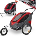 Kesser® remorque vélo pour 2 enfants cruiser poussette ceinture de sécurité 5 points 360° roues jogger ... Kesser® remorque vélo pour 2 enfants cruiser poussette ceinture de sécurité 5 points 360° roues jogger ...