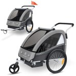 Kesser® remorque vélo pour 2 enfants sport - rx 2en1 poussette ceinture de sécurité 5 points 360° roues ... Kesser® remorque vélo pour 2 enfants sport - rx 2en1 poussette ceinture de sécurité 5 points 360° roues ...