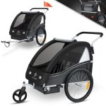 Kesser® remorque vélo pour 2 enfants sport - rx 2en1 poussette ceinture de sécurité 5 points 360° roues ... Kesser® remorque vélo pour 2 enfants sport - rx 2en1 poussette ceinture de sécurité 5 points 360° roues ...