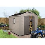 Keter abri de jardin factor 8. 17 abri rsistant aux intempries marron - 331. 5 x 256. 6 x 243 cm