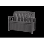 Banc de jardin avec coffre de rangement en rsine 227l - keter