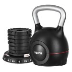 Kettlebell r�glable - vevor - avec 7 niveaux de poids 15 / 3 / 45 / 6 / 75 / 9 / 10 kg - pour entra�nement ...