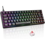Keyz titanium clavier gaming 65% azertyusb clavier mecanique switch rouge rgb 100% personnalisableanti ...