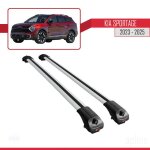 Compatible avec kia sportage 2023 - 2025 ace - 1 barres de toit railing porte - bagages de voiture gris ...