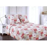 Couvre lit - luxe - chamonix - 100% coton - 260x260cm - 2 taies 65x65cm