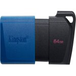 Kingston datatraveler exodia m cl� usb 3. 2 gen 1 dtxm / 64gb - avec capuchon mobile (noir + bleu)