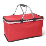 Kinston - panier de pique - nique - pliable isotherme 33l 4 personnes - 47 x 25 x 28 cm - rouge