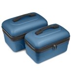 Kinston set de 2 grands vanity ? vanity case rigide - (bleu fonc)